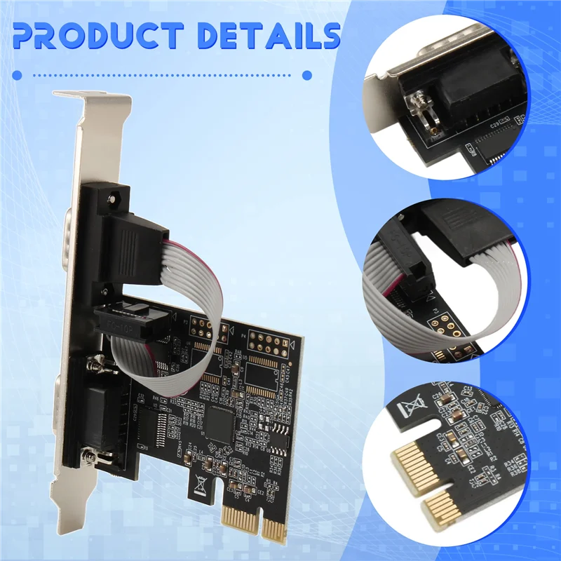 EF-AX99100 Chipest RS232 Serial COM & DB25 Printer Parallel Port LPT Ke PCI Riser Card Adapter Untuk Desktop PC