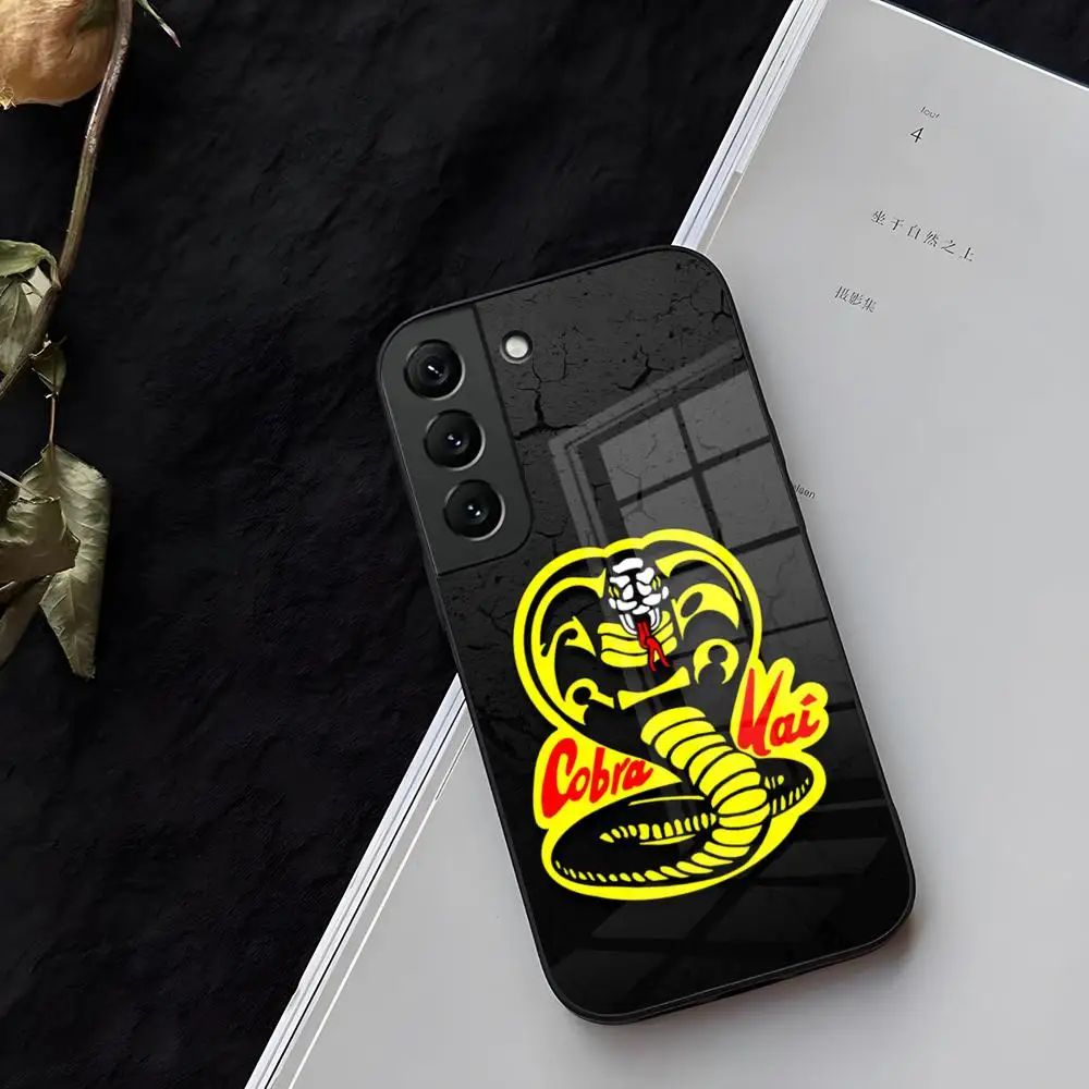 Cobra Kai Snake Glass for Samsung Galaxy S21 S22 S20 S24 S23 Ultra Fe Plus A34 A54 A24 A52 Coque