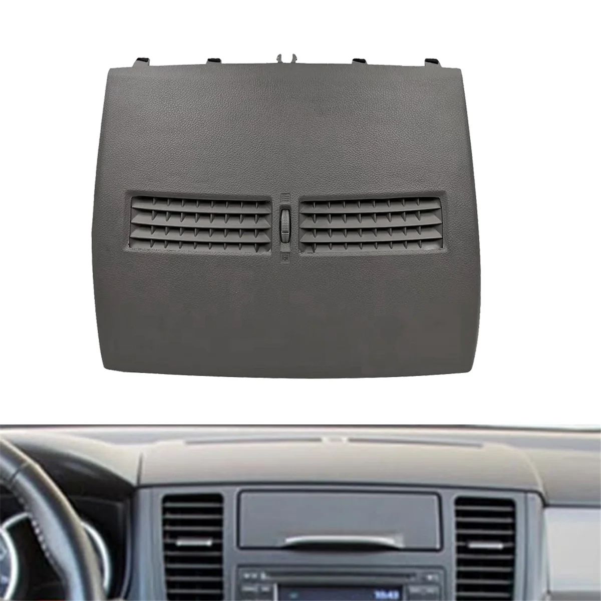 Car Front Upper Top Center Dash A/C Air Vent Assembly for Nissan Versa 2007-2012 C11 Tiida 2005-2011 Gray