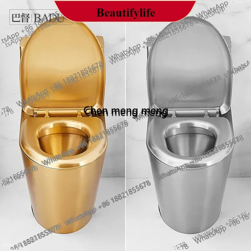 

gold 304 stainless steel toilet for bars, KTVs, and restrooms, odor-proof toilet