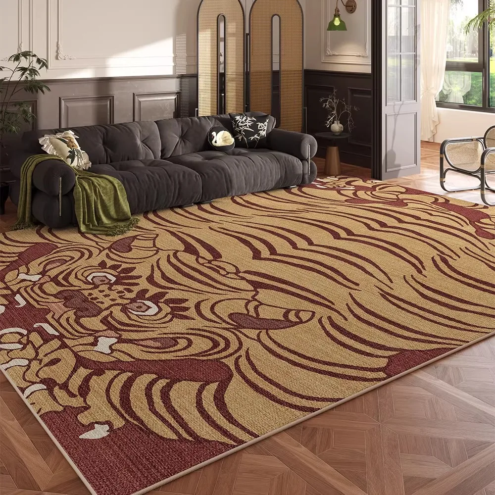Retro Rugs for Bedroom Large Area Living Room carpet soft Short Plush floor mat Bedside Rug Home Decoration alfombra para salón