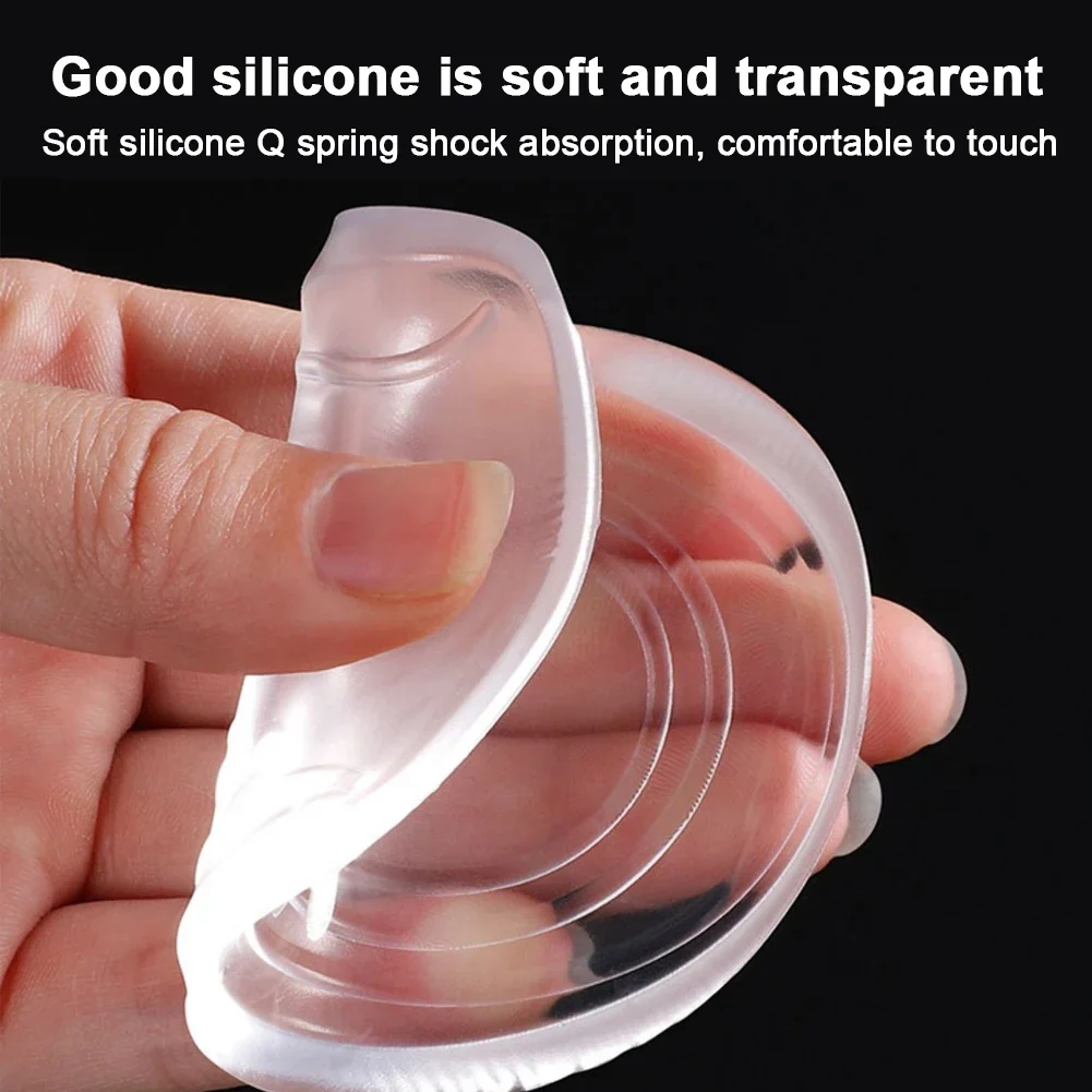 Silicone Gel Height Increase Insole Heel Lifting Inserts Shoe Foot Care Protector Elastic Cushion Arch Support Insert for Unisex