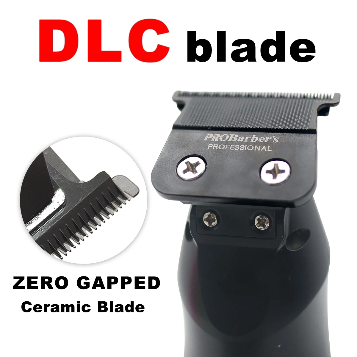 Trimmer for Men Salon Grade DLC Blade T-Blade Zero Gapped 7200RPM 7.5W with Base Charger Professional Hair Cutting Machine