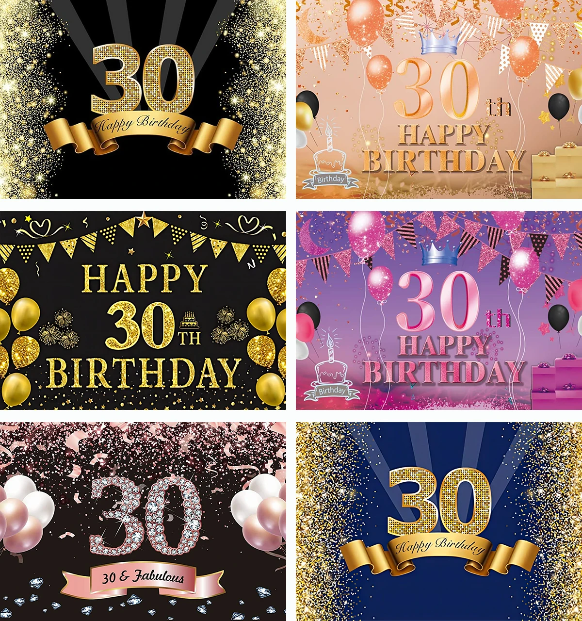 سعيد 30th عيد ميلاد الحديث 30 لي الشفاه طباعة حزب الاحتفال زينة ترحيب راية التصوير الذكرى البوليستر 10x6ft