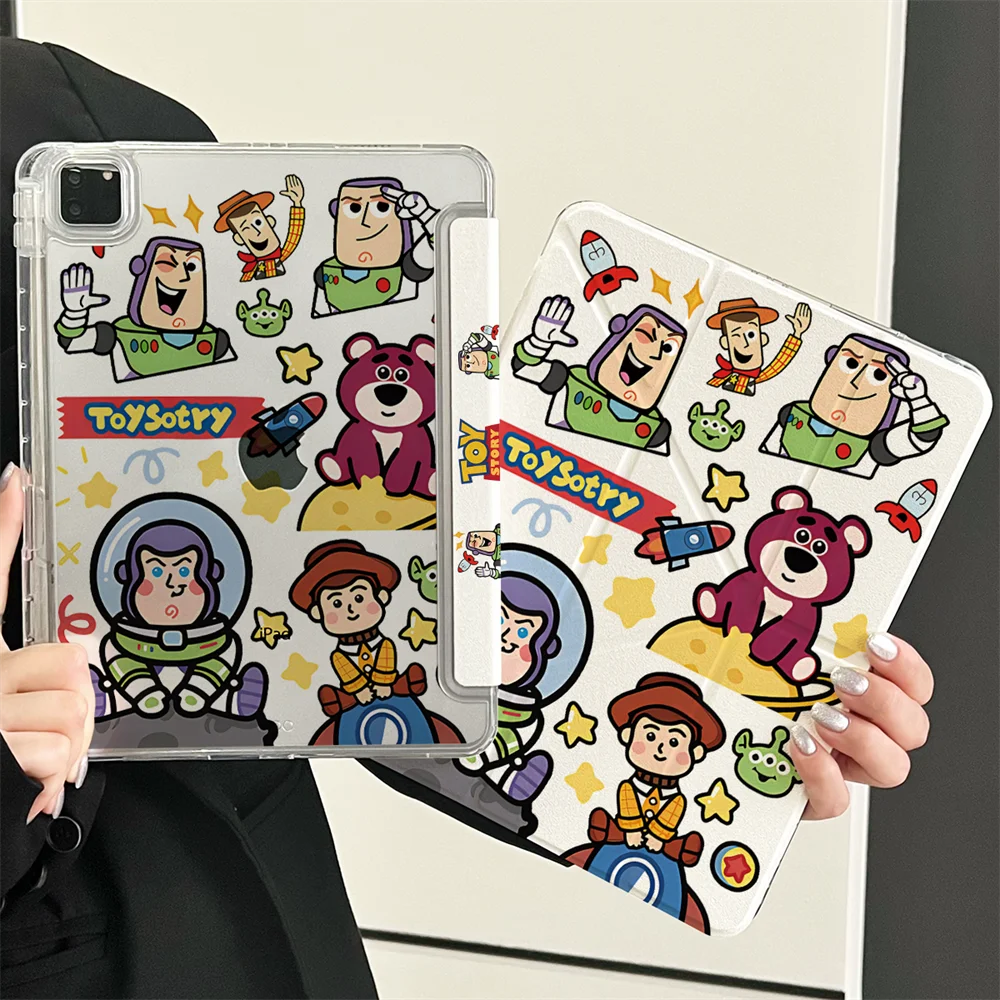 

Toy Story PU Case for iPad Pro 11 10th 10.2 8th 9th 7th Gen 5/6th 9.7in Y Fold Smart Cover for Air5 4 10.9 Air11 2025 11th
