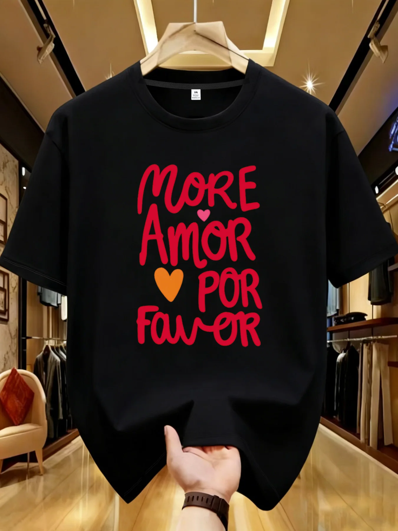 

【YJ00028】English letters Plus size women's round neck short sleeve T-shirt with elastic half sleeves and trendy prints