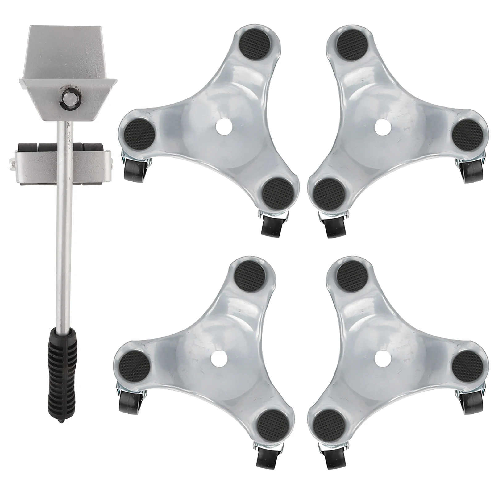 Juego de transporte de muebles, elevador plateado, placa móvil para objetos pesados, rodamiento de 400KG, herramientas móviles, Ahorrador de trabajo