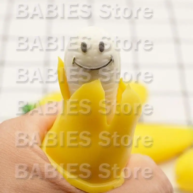 C9GB Sensorisches Zappel Dekompression Spielzeugball Bananen Streich Spielzeug Interaktiver Stressabbau Neuheit für