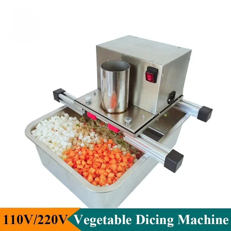 Professional 220V 110V Fruit Vegetables Dicing Machine Cucumber Potato Hard Food Cutter Household Commercial