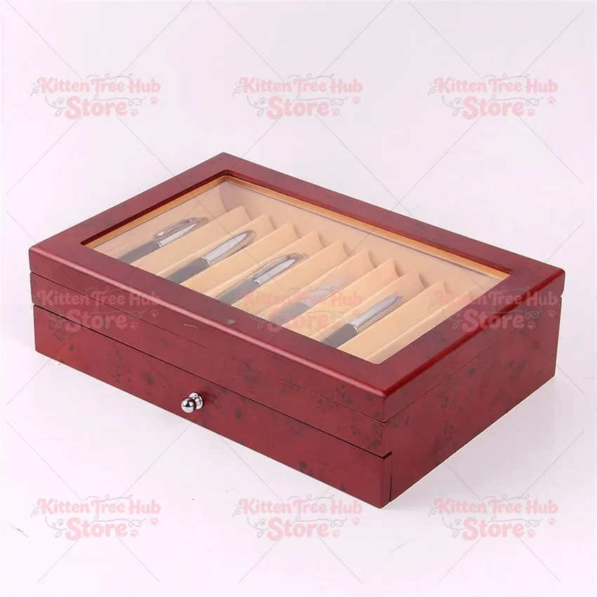 23 Pen Slot Wooden Pen Box Display Storage Pencil/Fountain Pen Case Cute School Office Stationery Organizer Supples