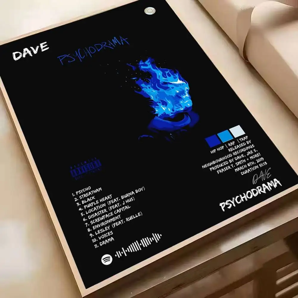 سانتان ديف ملصق مقاوم للماء عالي الدقة جدار فني طباعة ذاتية اللصق. ديكور غرفة المنزل الجمالي لغرفة المعيشة وغرفة النوم.