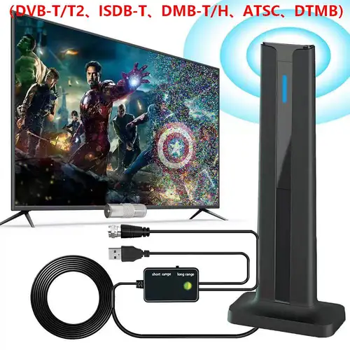 Imagen 2 del producto Antena de TV Digital HDTV de Largo Alcance, Amplificador de Señal de Onda Terrestre, Antena de Recepción de Señal de TV para Interiores y Exteriores
