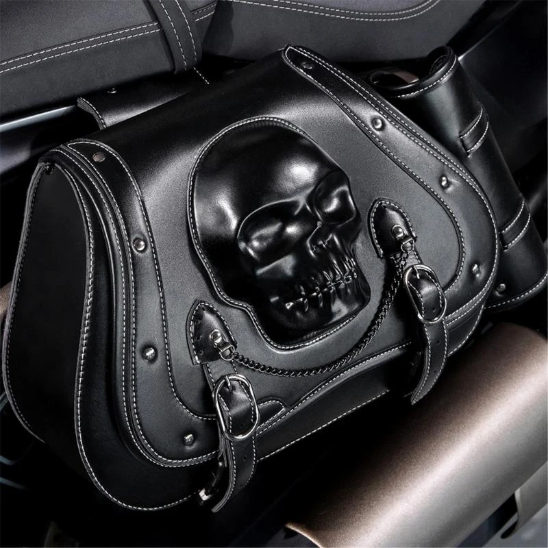  Stylish Motorcycle Side Bags PU Leather Motorcycle Bag for Long Distance Travel