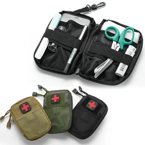 전술 응급 처치 주머니, Molle EMT 주머니 Rip-Away IFAK 의료 가방 야외 응급 생존 키트 퀵 릴리스 사냥 촬영