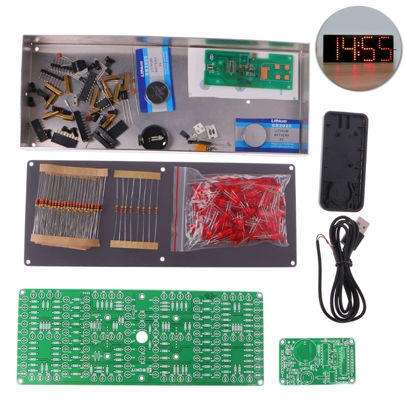 ECL-132 Bausatz, elektronisches LED-Display mit großem Bildschirm und Fernbedienung