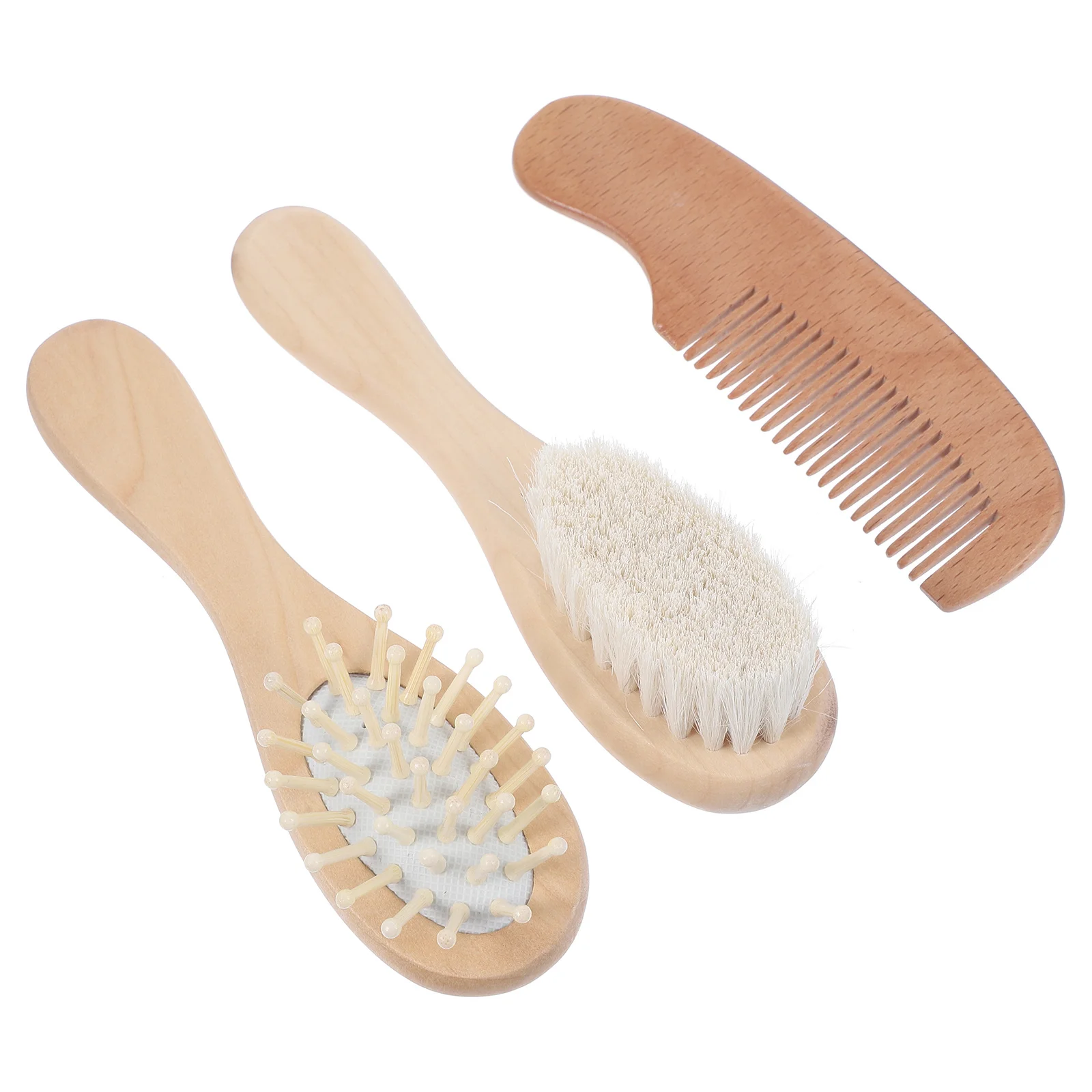 

Baby Brush Comb Set Newborn Infant Scalp Scrubber Soft Bristles Stimulate Growth Portable Nontoxic Wet Dry Use