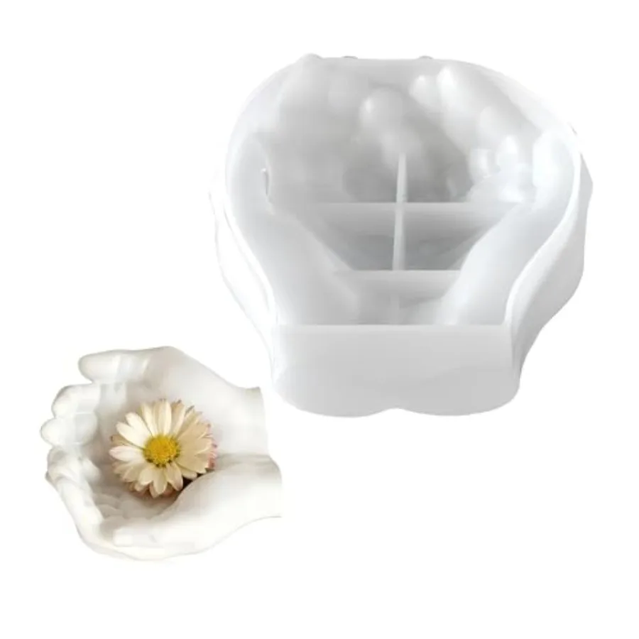 

Hands Shape Silicone Food Safe Multipurpose Silicone for Making Jewelry Holder Ashtray Resin Casting Molds with Durable and Fle