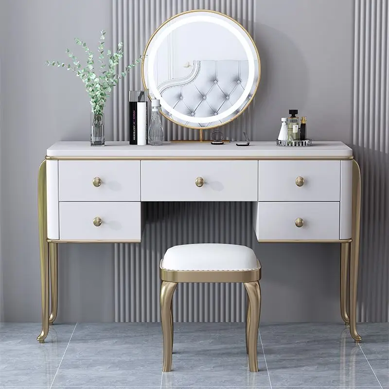 

Light luxury solid wood dresser, simple master bedroom, luxury makeup storage cabinet integrated table