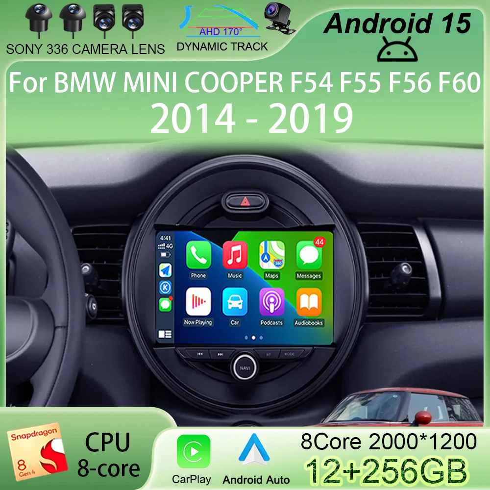 

Carplay Auto Car Radio Android 15 For BMW MINI COOPER F54 F55 F56 F60 2014 - 2019 Navigation GPS Multimedia Player DVD Stereo