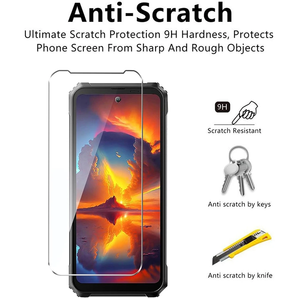 Protective Glass Cover for Blackview BL8000 Tempered Glass Screen Protector for Blackview BL8000 6.78" Camera Lens