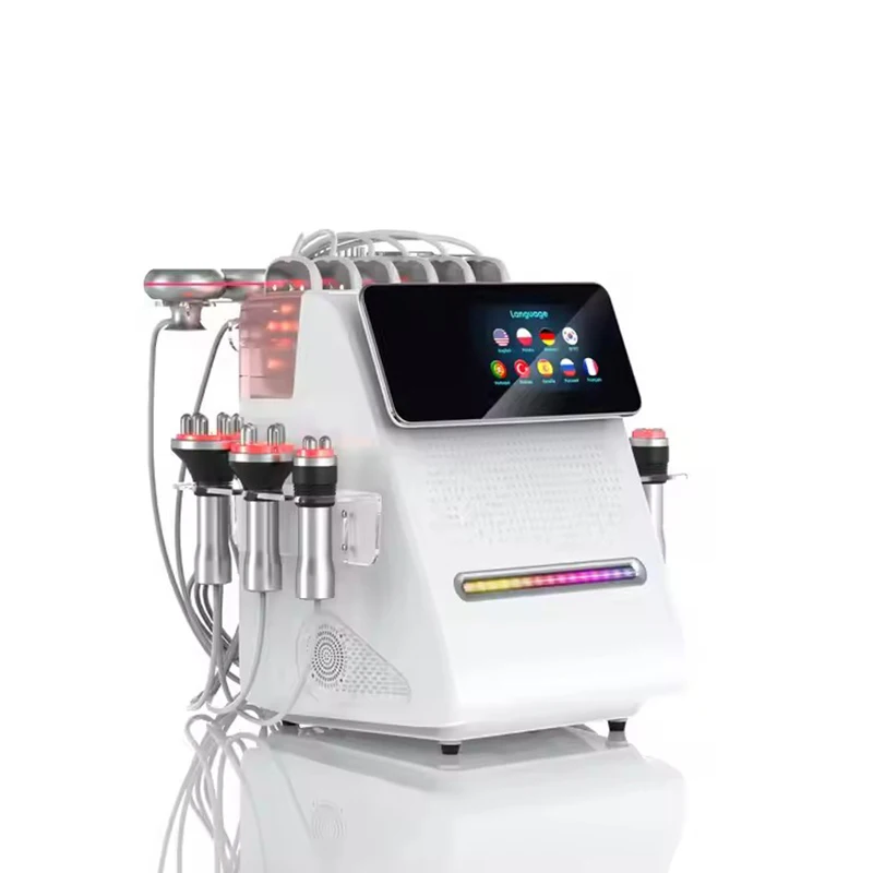 11 in 1 80K cavitati0n Beauty Equipment Multi Functional ultras0nic Machine radio frequency skin tightening with EMS pad