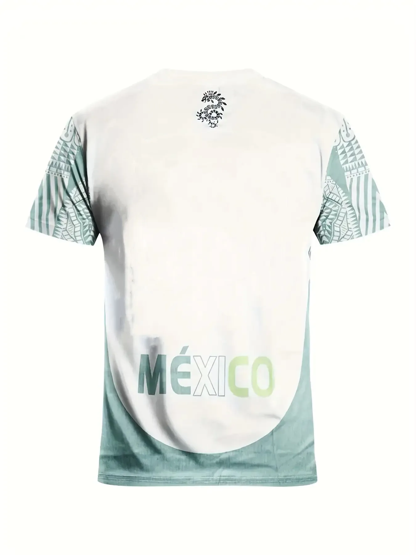 Mexico Aztec Quetzalcoatl Football Jersey Men Green Ethnic Print Soccer T-shirt Quick Dry Sports Training Tee