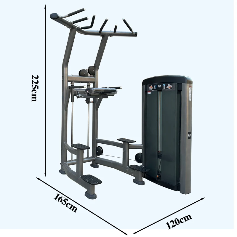 Commercial Pin Loaded Selection Dip Chin Assist Machine Pull up Chin up Assisted Machine