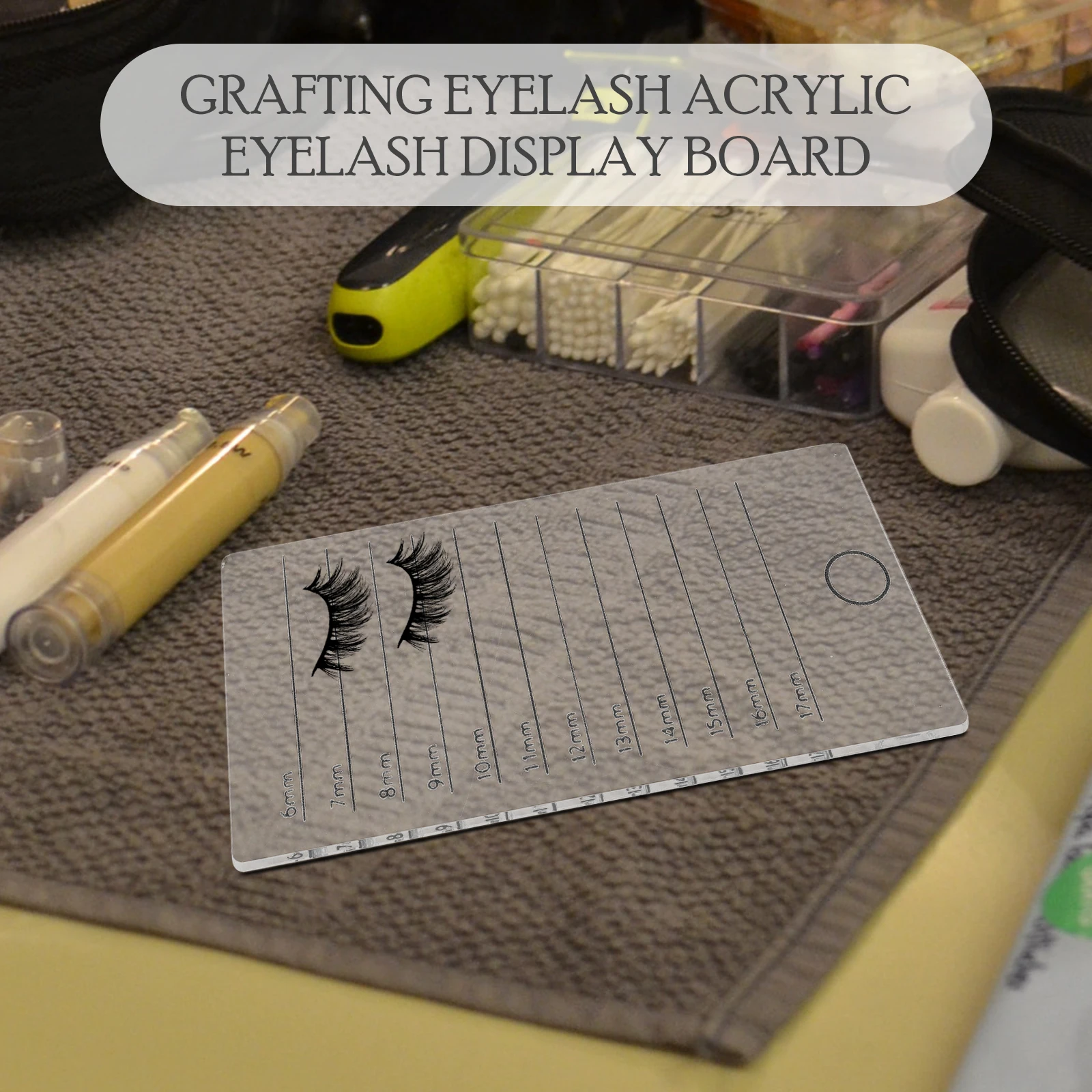 

Acrylic False Display Board For Eyelash Extension Lash Grafting Tool Beauty False Eyelash Display Board Salon Supply Length