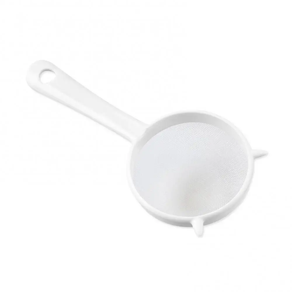 Kitchen Flour Sieve Colander Handheld Plastic Screen Mesh Tea Leaf Strainer Food Colander