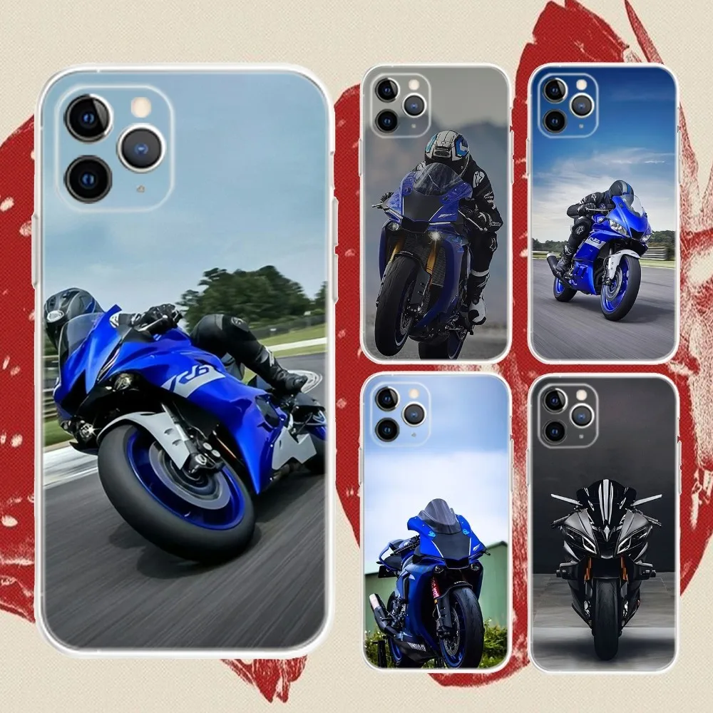 Y-Yamaha-S Cool Motorcycle Phone Case For iPhone 16,15,14,13,12,11 Plus,Pro,Max,XR,XS,X,7,8 Plus,SE,Mini Transparent Silicone