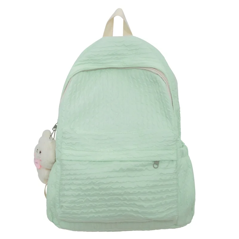 Girls 16 Inches Pure Colour Backpack for Students for Couples Schoolbags Women New Casual Fashion Backpack for Simple Backpack