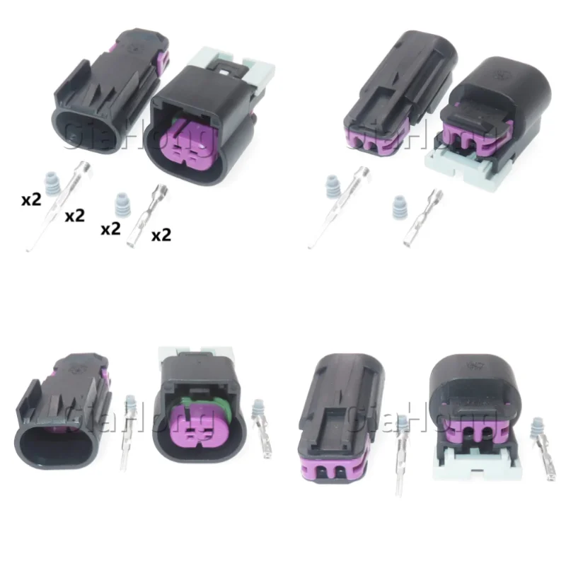 1 Set 2 Ways 13510085 AC Assembly Auto Oil Pump Waterproof Connector 15326801 13510099 Car Wire Harness Socket