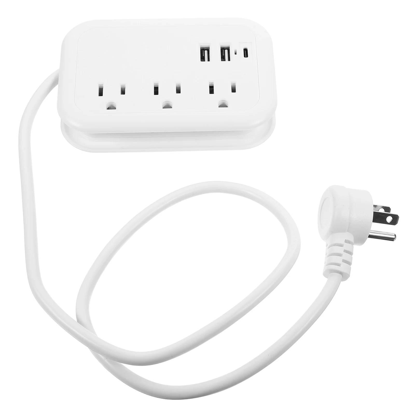 

【Us Plug】Power Strip Panel 3 Outlet Travel Extension Socket Board With Over Voltage Current Protection Portable Safe For Camping