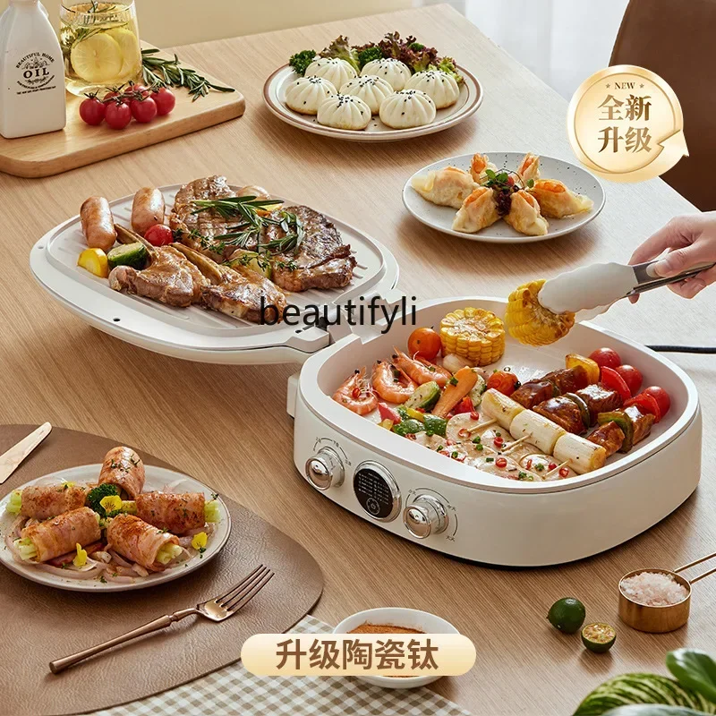 

smt61 Double-sided heating, enlarged and deepened pancakes, pancakes all-in-one machine, double-plate baking pan, electric cake