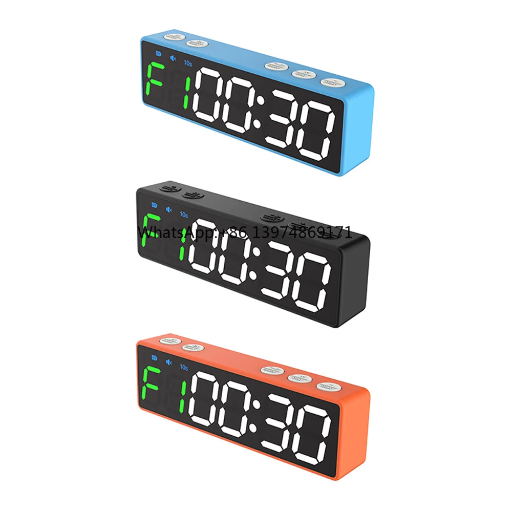 

Portable Gym Timer Interval Timer Workout Countdown/UP/Stopwatch Back Magnetic Timer USB Rechargeable 8 Type Fitness Modes