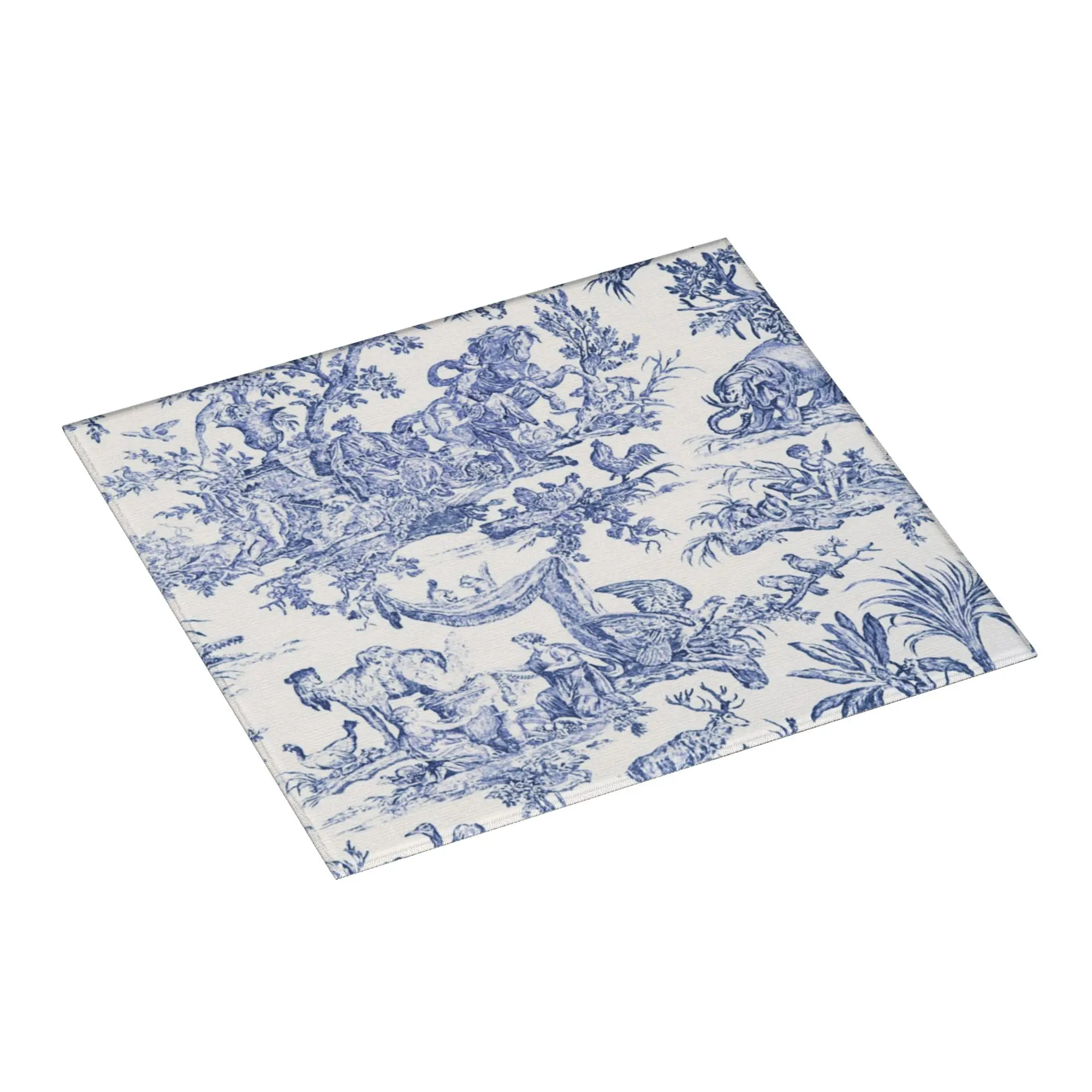 Drying Mat For Kitchen Toile De Jouy Barware Tableware Oil Proof Reusable  Washable Kitchen Sink Drying Pad