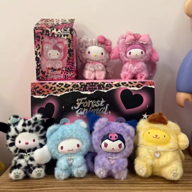 Sanrio Charakter Waldtier Blind Box Mystery Box Kawaii Anhänger Schlüsselanhänger Desktop Actionfigur Anime Puppe Überraschungstüte Geschenke