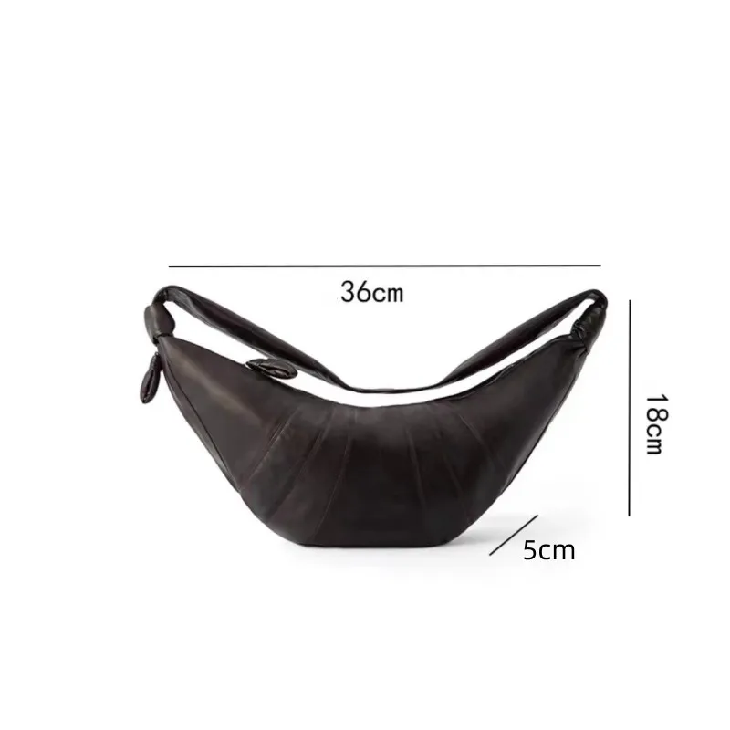 Jamhoo Niche Handbags Sheepskin Knotted Croissant Fashion Chest Bag Shoulder Messenger Croissant Bag Diagonal Bag Dumpling Bag