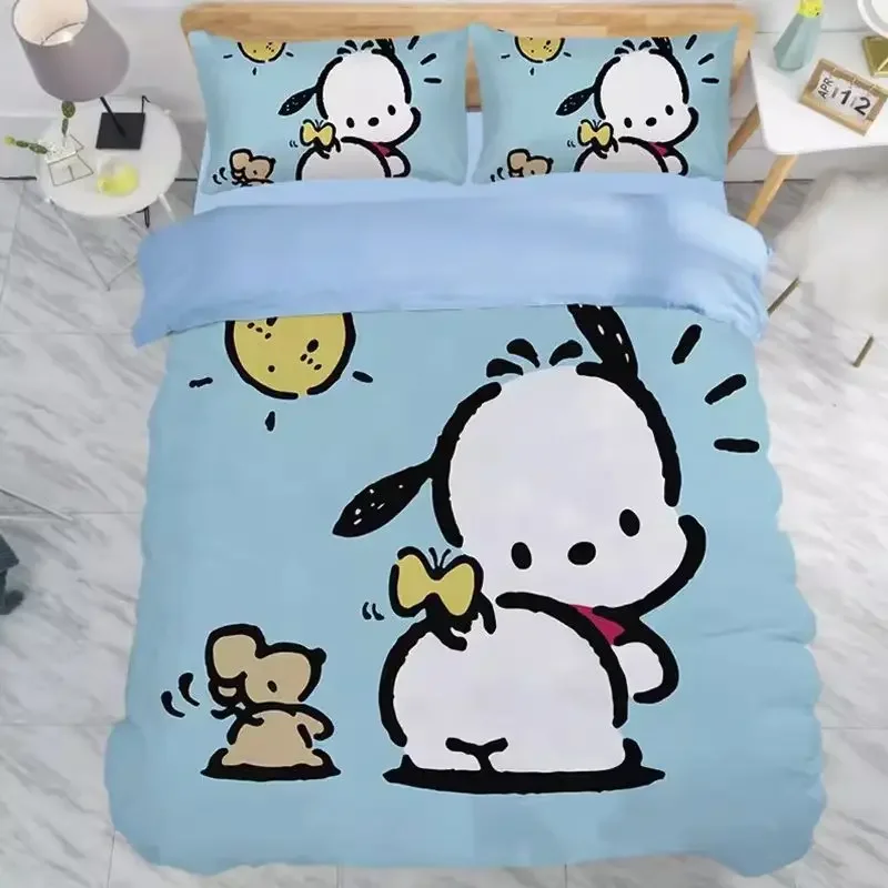 

Постельный комплект Sanrio из 4 предметов, мультяшный милый Детский Комплект из трех предметов, пододеяльник, простыня, наволочка