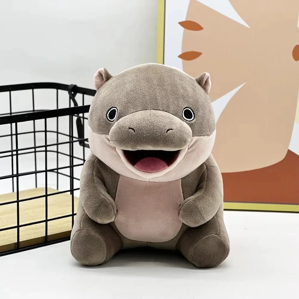 새로운 하마 아기 무 덩 플러시 장난감 부드러운 Hugable 무 덩 하마 플러시 인형 봉제 인형 동물 베개