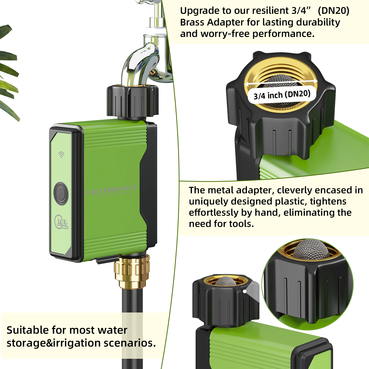 WIFI Garden Watering Timer Smart Sprinkler Drip Irrigation System Built-in Water Flow Recorder Controller TUYA