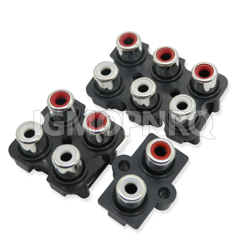 Lot De 10 Connecteurs Jack RCA Femelle Pour PCB - Double Prise Audio Vidéo AV