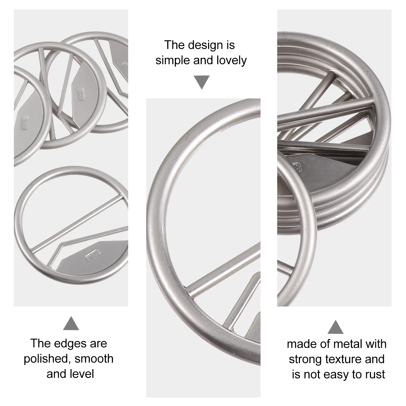 

5Pcs Scarf Rings Unique Elegant Buckle Rings for Women Warm Metal Tone Not Easy to Rust Stylish Outfit Accessories for Party