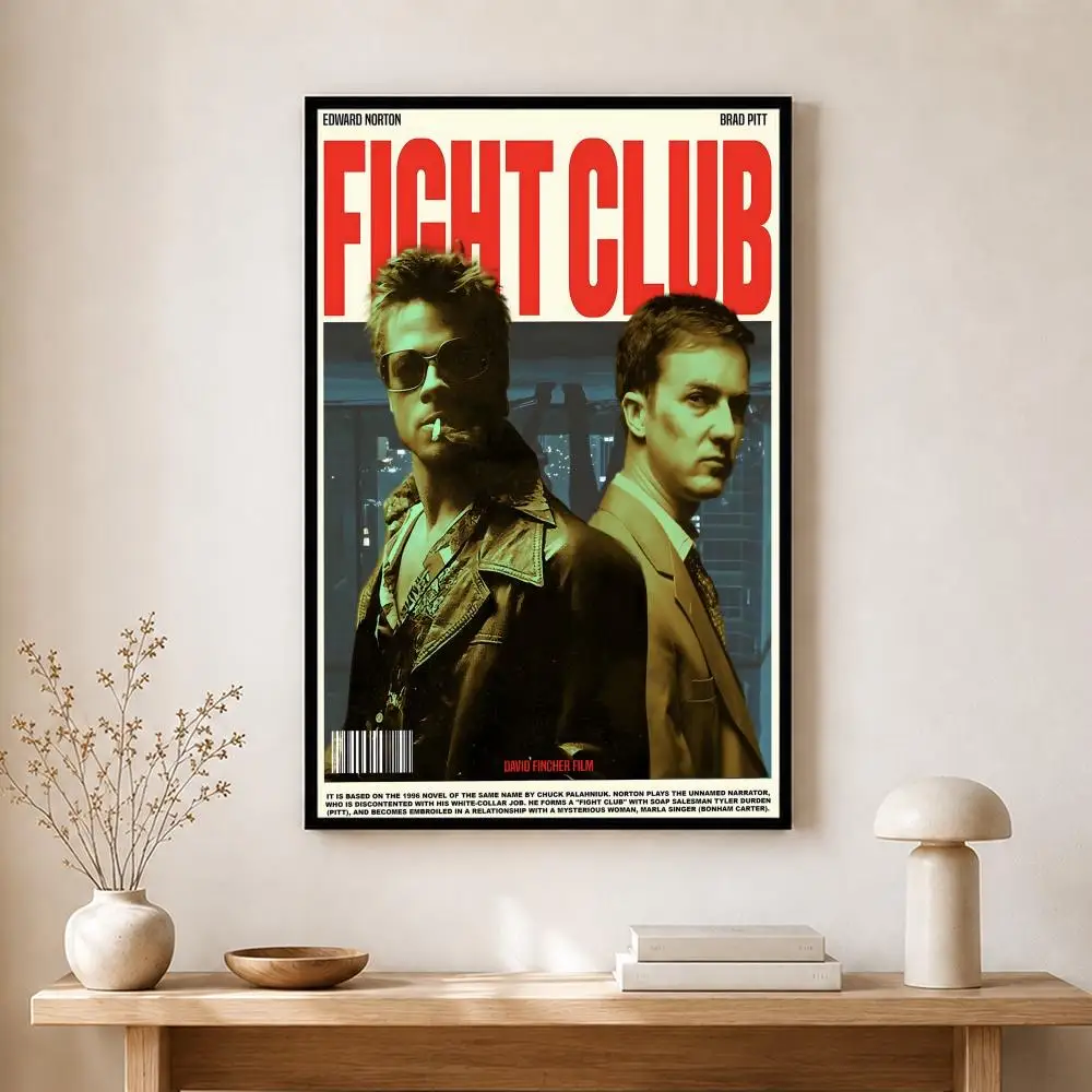 Film-Poster „Fight Club“, selbstklebender Kunst-Aufkleber aus wasserfestem Papier, Wanddekoration für Kaffeehaus, Bar, Zimmer – Detail 8
