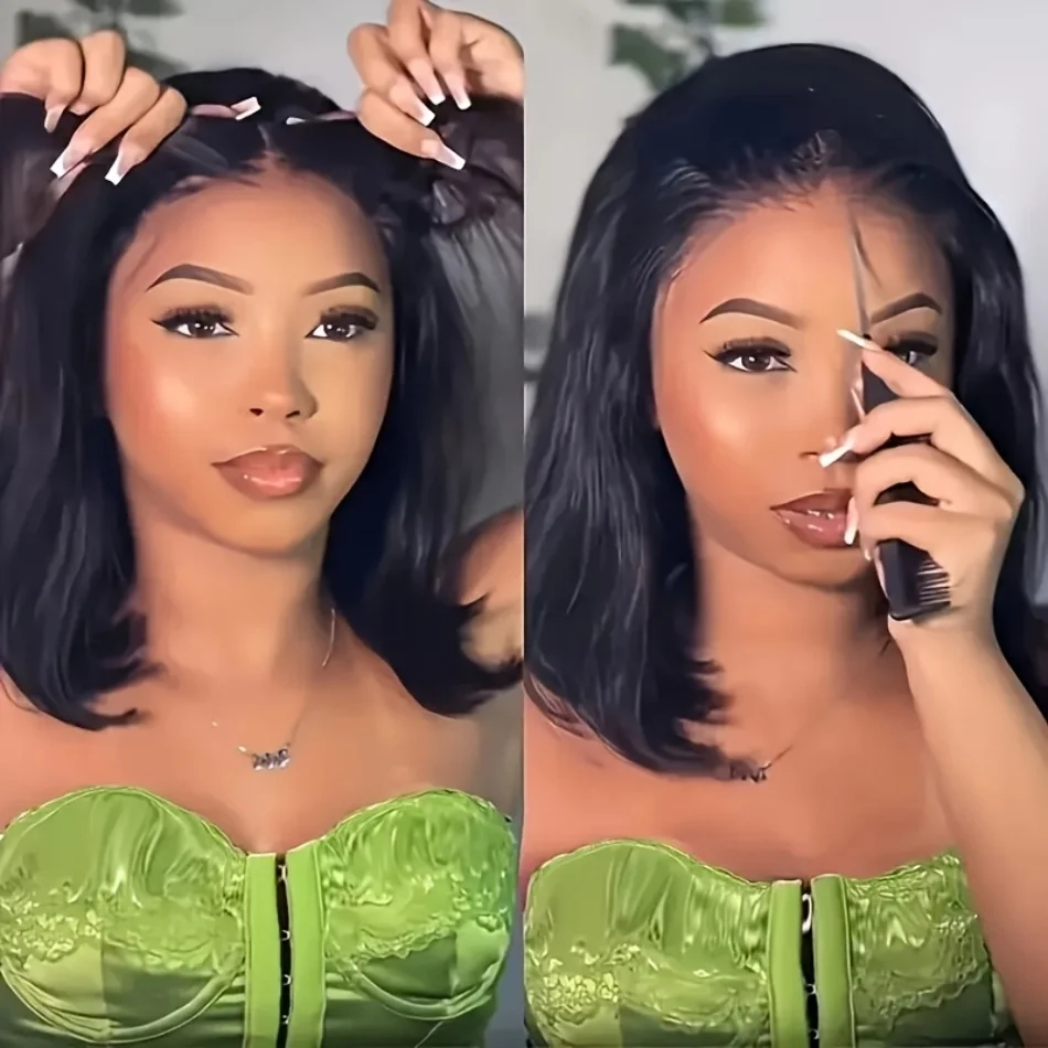 5X5 4X4 Closure Wig  Straight Bob Wig Ready To Wear Glueless Wig Stort Bob Wig No Lace Front Human Hair Wigs Pre Plucked