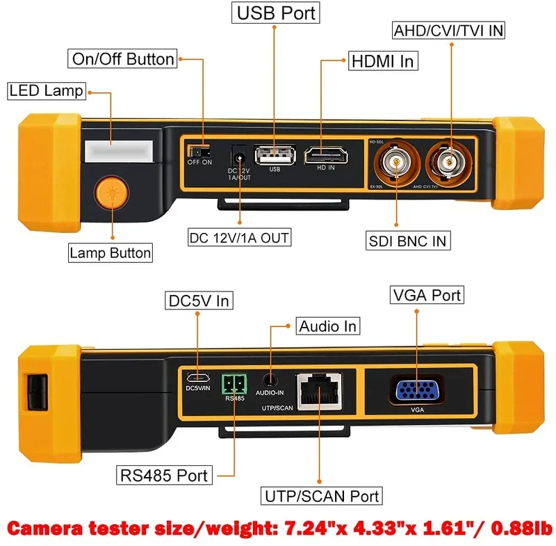 HD 3100/3200 CCTV Tester 5 Inch Mini Monitor HD Coaxial 8MP AHD VGA HDMI SDI Camera Tester Monitor Security Protection