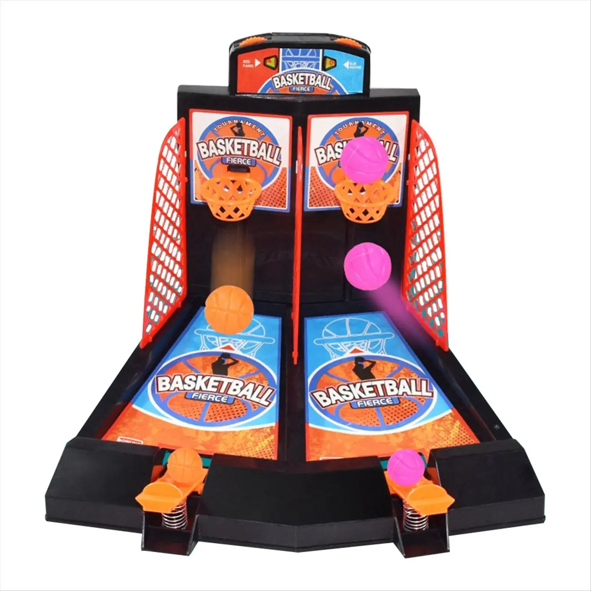 AA80 2-Player Desktop Basketball Game Finger-Controlled Mini Basketball Court, Fun Tabletop Sports Game for Home and