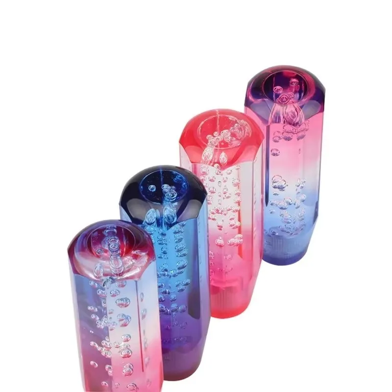 

Hot For 15cm/20cm Interior Accessories Car Manual Shift Knob Stick Crystal Transparent Bubble Purple Blue Throw Gear Shifter Hea