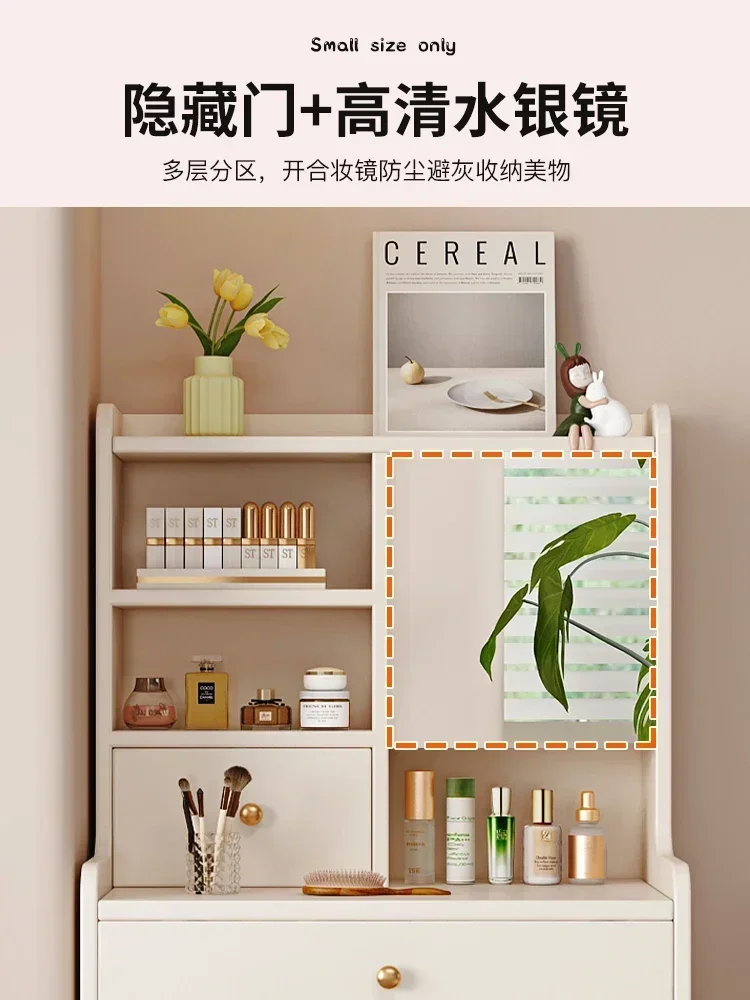

Dressing Table, Solid Wood Dressing Table, Small Bedside Table, Small Storage Cabinet Dressers for Bedroom