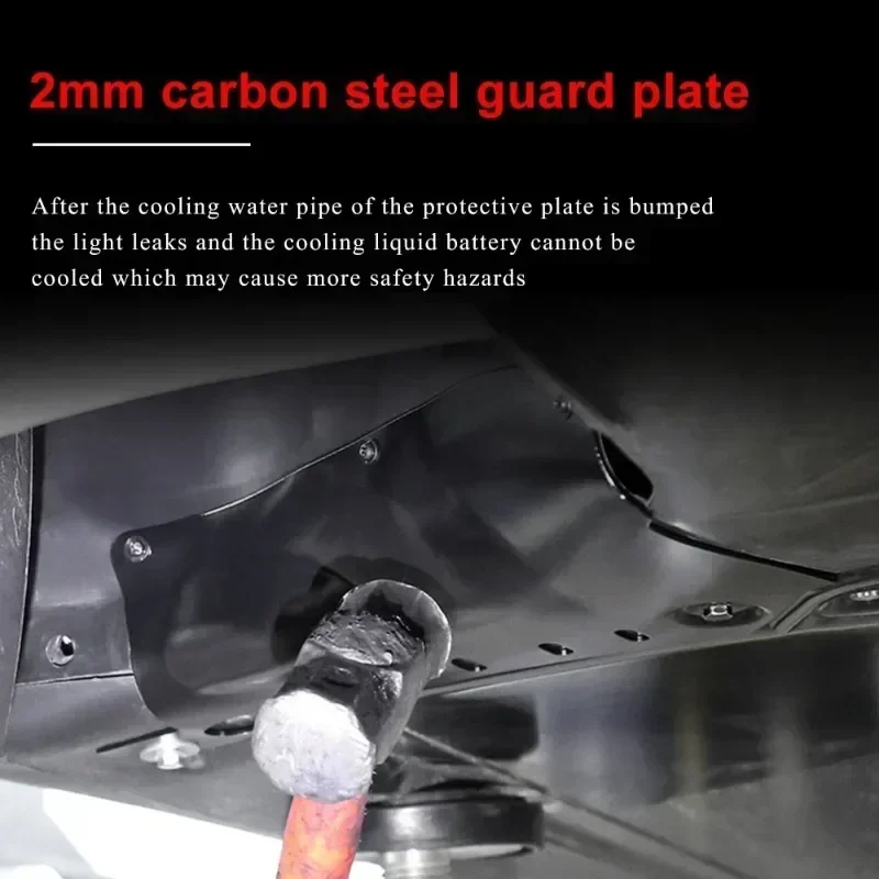 Car Chassis Coolant Pipe Guard Lower Guard Plate Chassis Protection Cooling Duct Cover For Tesla Model 3/Y/3+ Car Accessories